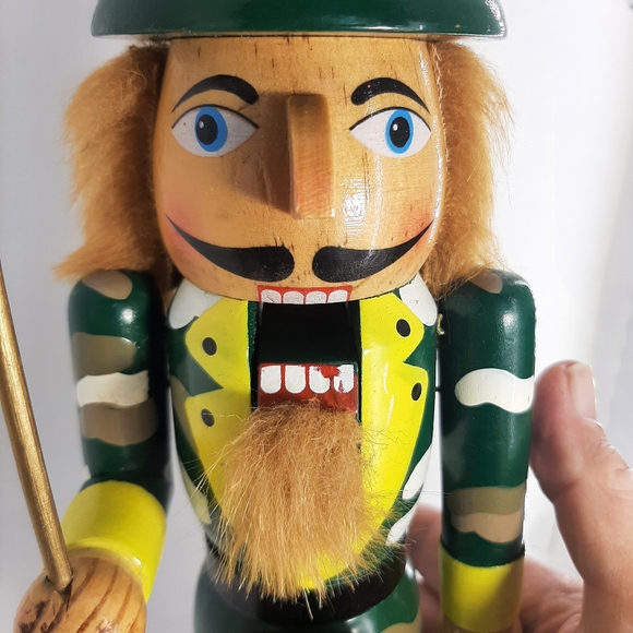 Holiday Wooden Fisherman Nutcracker Fish And Pole Poshmark